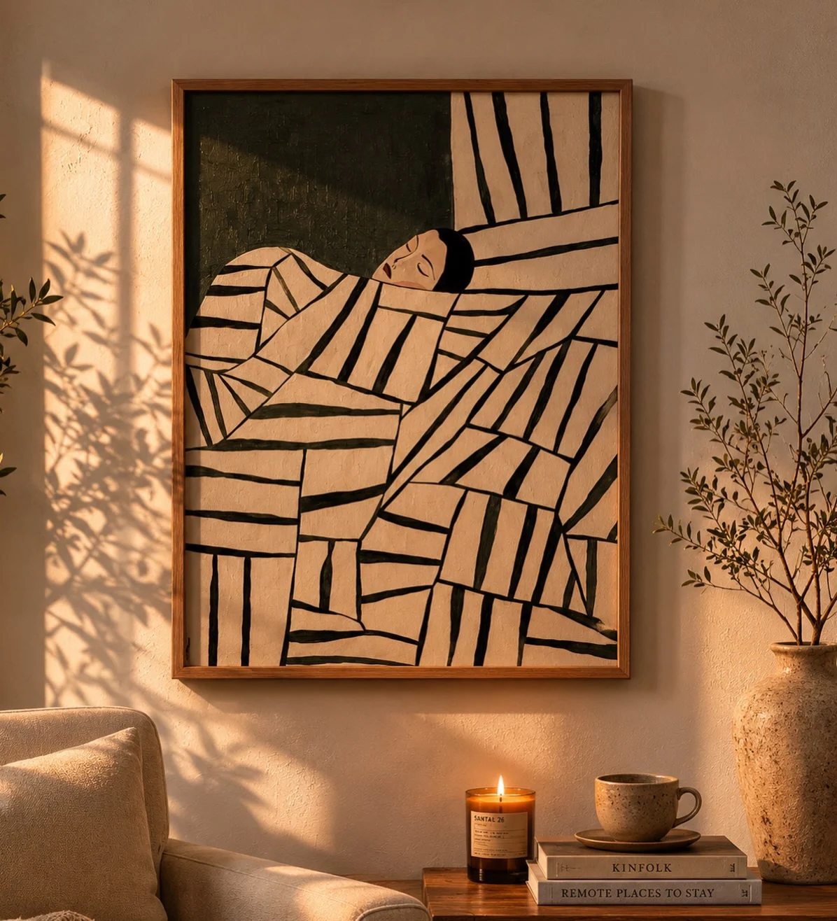 Lady in Bed Canvas Tablo